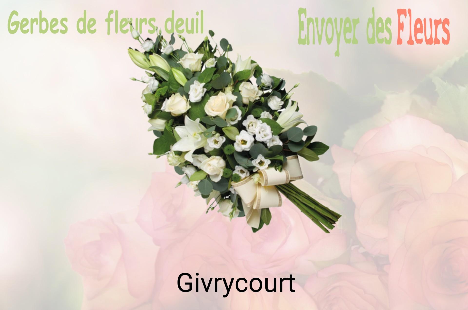 Gerbe de fleurs de deuil livrée à Givrycourt
